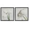 Stupell Industries Simple White Peony Stems 2 pc Framed Floater Canvas Wall Art Set Design by Jennifer Rigsby